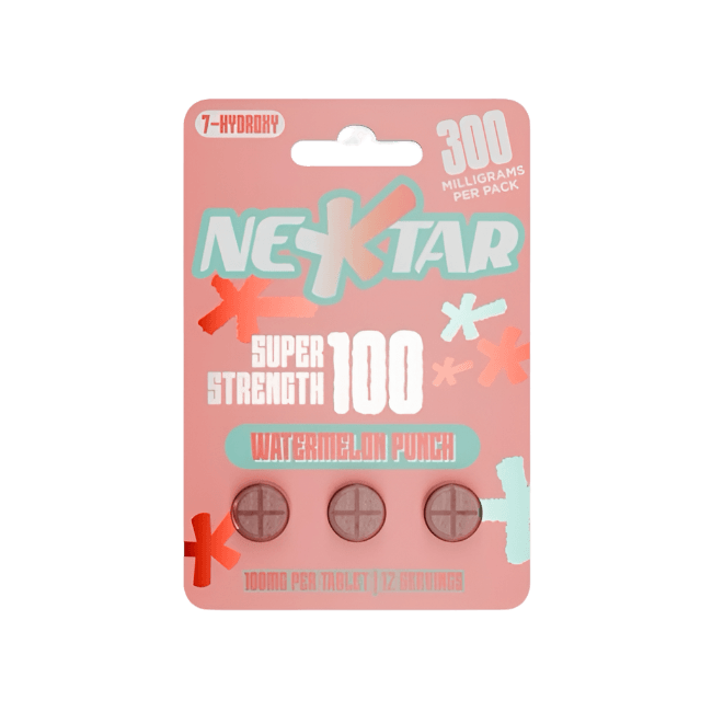 NEKTAR 3ct 7OH Chewable Tabs Super Strength Watermelon Punch 100mg Per Tablets - Seven Tech