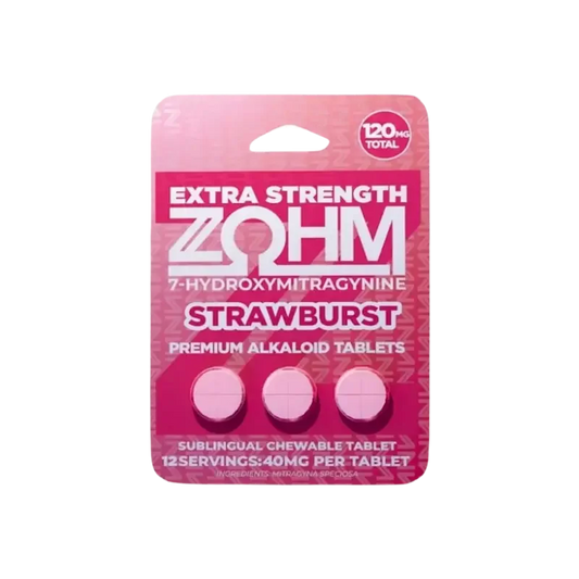 ZOHM 3ct 7OH Extra Strength Strawburst 40mg per Tablet - Seven Tech