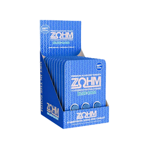 Blue ZOHM 7-hydroxymitragynine tablets.